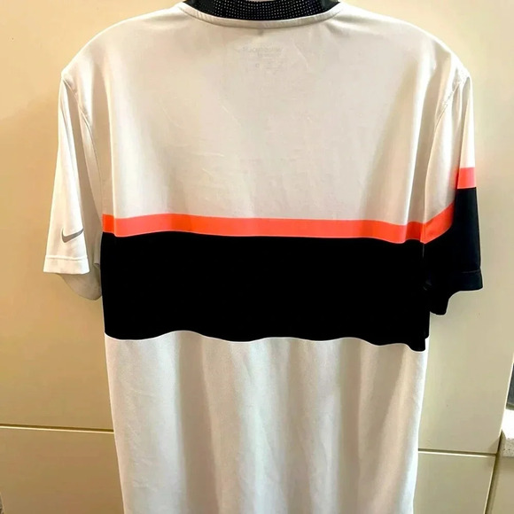 Nike Golf Dri Fit Sport Men's Standard Dri Fit Classic Shirt White Polyester M - Picture 2 of 6